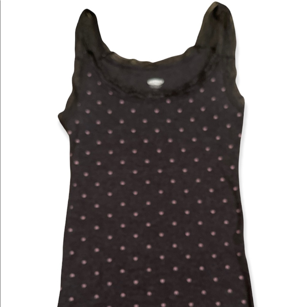 Adorable Grey w/Pink Hearts & Lace Fitted Tank